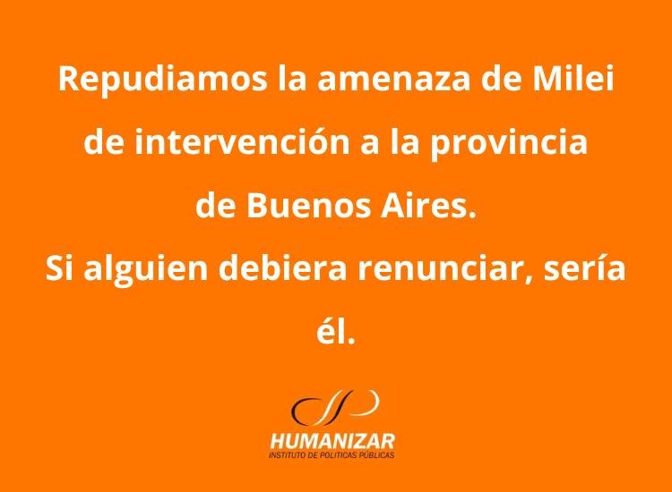 REPUDIAMOS LA AMENAZA DE MILEI…